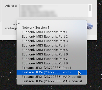 Route MIDI from the port your drumes are connected to